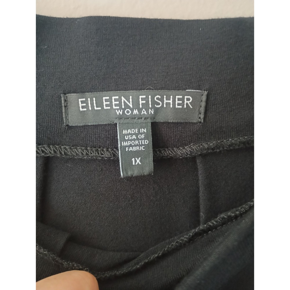Eileen Fisher Women's Size 1x Black Skirt‎ Mini Pockets Rayon Pleated Stretch - Picture 3 of 13